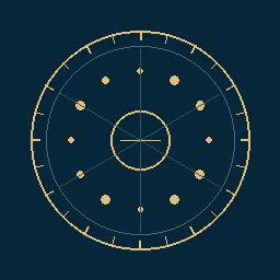 Animated celestial wheel