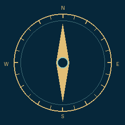 Animated compass